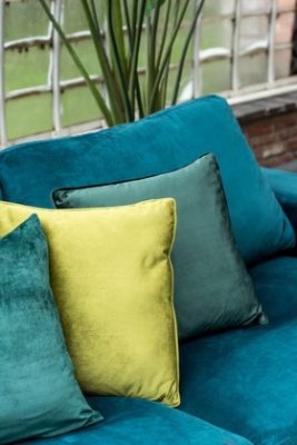 Cuscino Quadrato Velluto Poliestere Verde Assortimento Di 3 | Jolipa - immagine 6