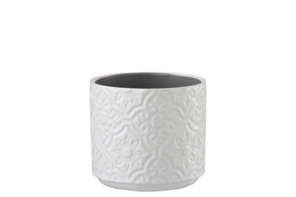Portavasi Orientale Ceramica Bianco Small | Jolipa