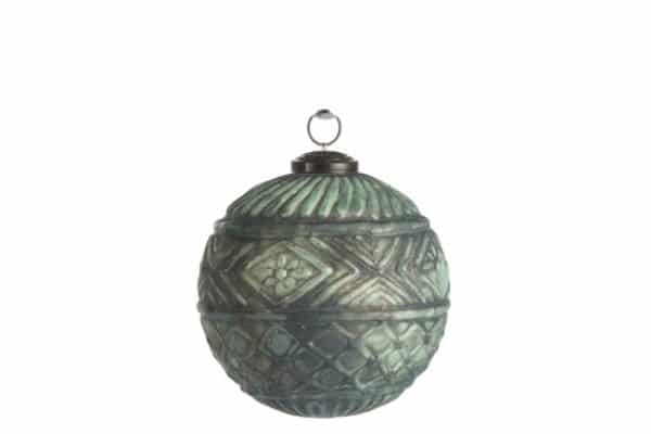 Palla Di Natale Boho Vetro Azzurro Large | Jolipa