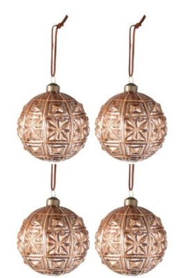 Palla Di Natale Stella Vetro Marrone Small | Jolipa