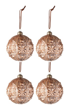 Palla Di Natale Stella Vetro Marrone Small | Jolipa