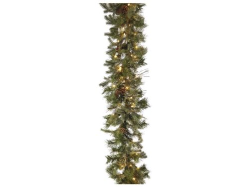 GARLAND ABETE C/PIGNE CM270-100 LUCI 220V (200 TIPS) VERDE-BRUCO