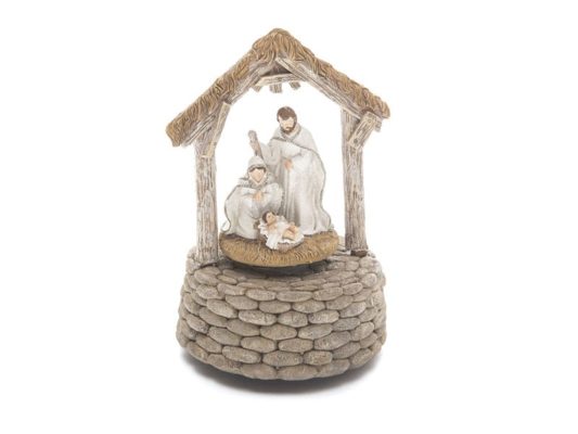 CARILLON NATIVITA' RESINA STONE D12 H17 MULTI-BRUCO