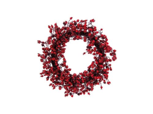 CORONA BACCHE ROSA CANINA D50 ROSSO-BRUCO