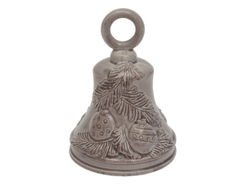 Campana palle natale grigio corda | Virginia Casa