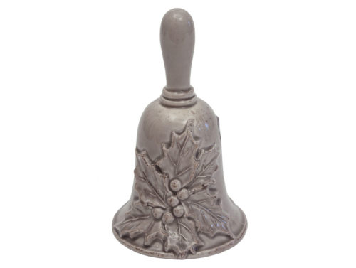 Campana natalizia agrifoglio grigio corda | Virginia Casa