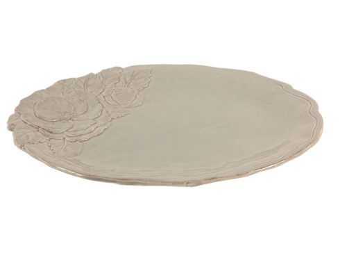 Set da 6 Piatti piani Rose grigio corda | Virginia Casa