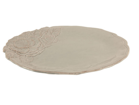 Set da 6 Piatti piani Rose grigio corda | Virginia Casa