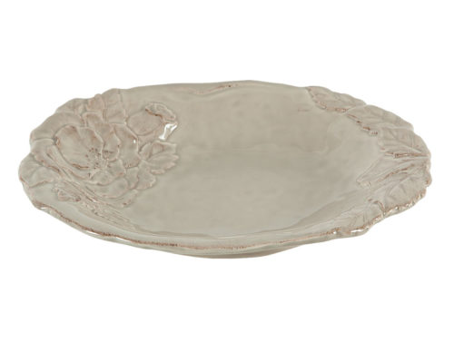 Set da 6 Piatti fondi Rose grigio corda | Virginia Casa