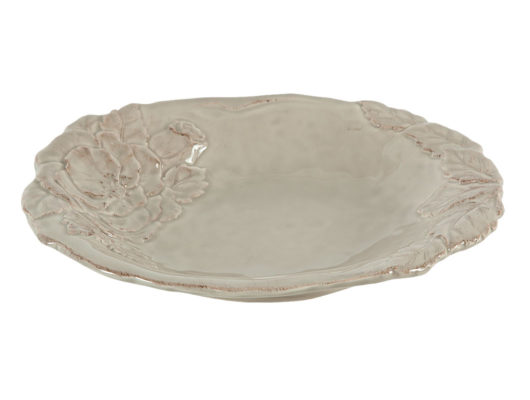 Set da 6 Piatti fondi Rose grigio corda | Virginia Casa