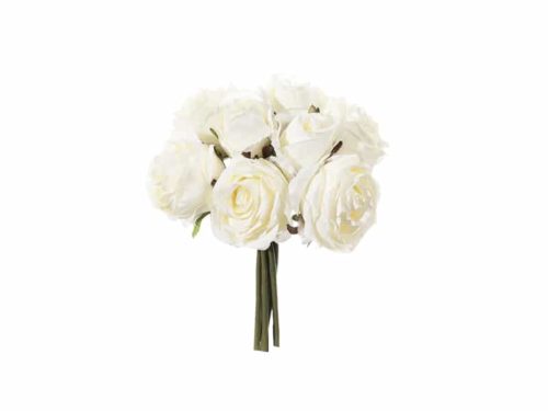 BUNDLE ROSE X9 CM28 BIANCO