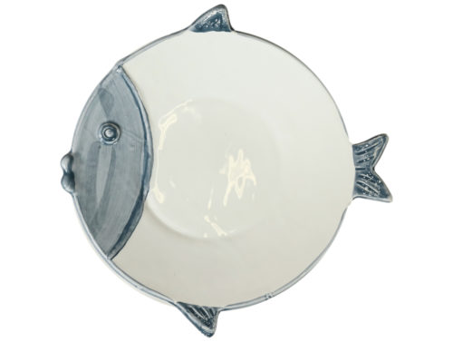 Piatto Frutta Pesce blu avio | Virginia Casa