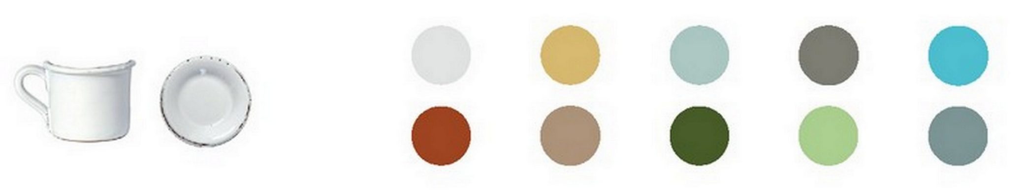 Set da 4 Tazzine Caffè Tavolozza, grigio | Virginia Casa