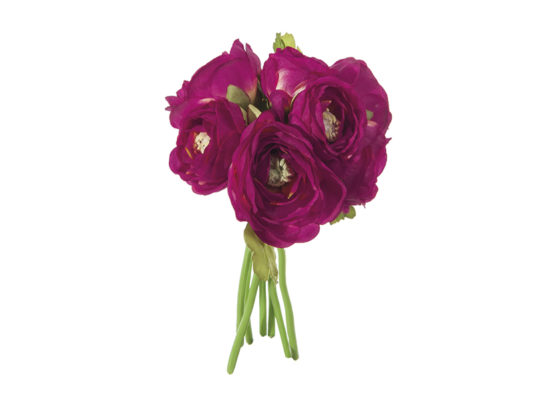 BUNDLE MINI RANUNCOLI X7 CM24 FUXIA