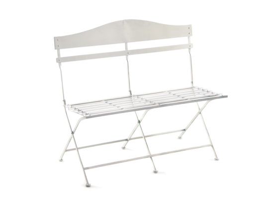 PANCHINA METAL PROMENADE CM104X55 H94 BIANCO