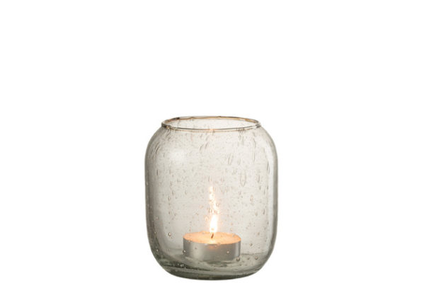 Vaso Bolle Vetro Trasparente (13.5x13.5x15cm) - immagine 2