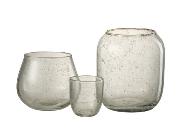 Vaso Bolle Vetro Trasparente (13.5x13.5x15cm) - immagine 4