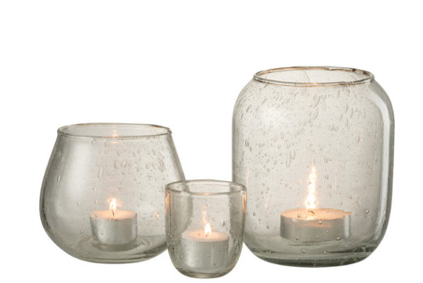 Vaso Bolle Vetro Trasparente (13.5x13.5x15cm) - immagine 5