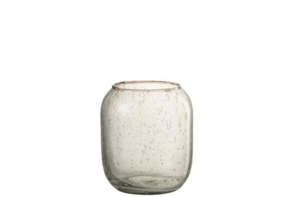 Vaso Bolle Vetro Trasparente (13.5x13.5x15cm)