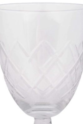 Set da 6 Bicchieri Vino Vetro Inciso Trasparente 9X19cm - immagine 2