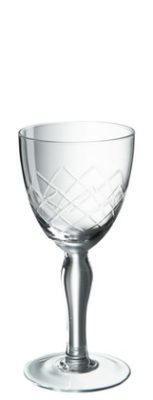 Set da 6 Bicchieri Vino Vetro Inciso Trasparente 8X17cm