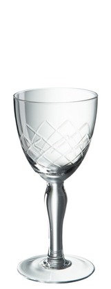 Set da 6 Bicchieri Vino Vetro Inciso Trasparente 8X17cm