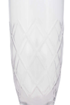 Set da 6 Bicchieri Flute Vetro Inciso Trasparente 6X25cm - immagine 2