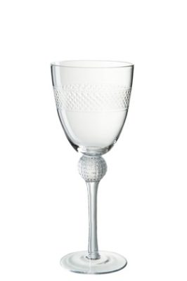 Set da 6 Bicchieri Vino Incisione Vetro Trasparente 9X24cm