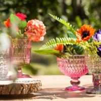 Set da 6 Bicchiere Motivo Rilievo Vetro Trasparente (8.5x8.5x10cm) - immagine 2