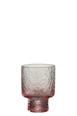 Set da 6 Bicchiere Da Liquore Irregolare Vetro Rosa (7.2x7.2x10.4cm)