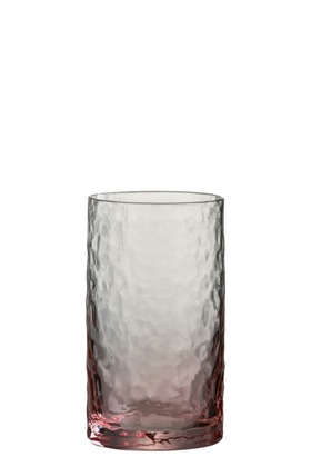 Set da 6 Bicchiere Irregolare Vetro Rosa (7x7x13.5cm)