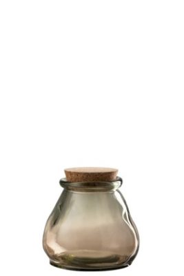 Barattolo Vetro Marrone Chiaro Small (13x13x12.5cm)