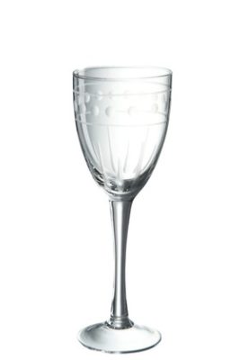 Set da 6 Bicchiere Di Vino Palla Vetro Trasparente Small (7.5x7.5x21.5cm)