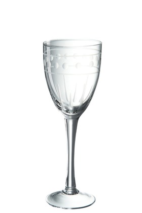 Set da 6 Bicchiere Di Vino Palla Vetro Trasparente Small (7.5×7.5×21.5cm)