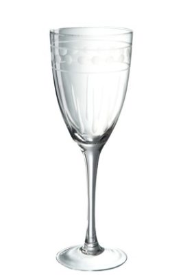Set da 6 Bicchiere Di Vino Palla Vetro Trasparente Large (8x8x23.5cm)