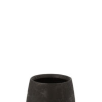 Portavasi Irregolare Rugoso Ceramica Nero Small (17x17x14.5cm)