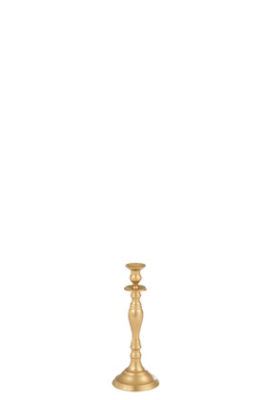 Candeliere Classico Alluminio Opaco Oro Small (13x13x33cm)
