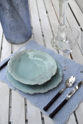Tovaglietta Romantico Cotone Blu Chiaro (50x35x0.3) - immagine 5