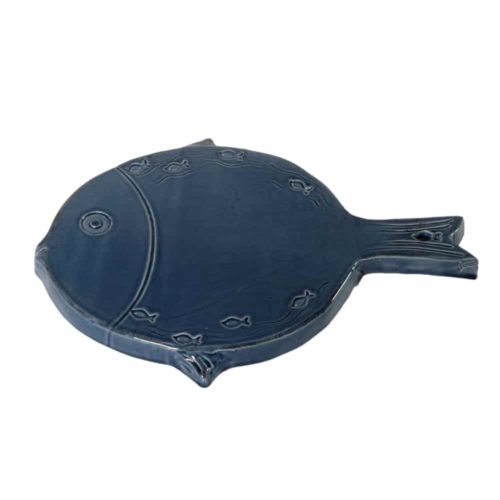TAGLIERE PESCE 35X27 BLU GENZIANA