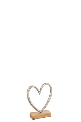 Heart On Foot Aluminium Silver Small