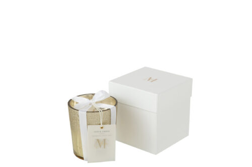 Candela Profumata Deluxe Vetro Oro Small – Jolipa