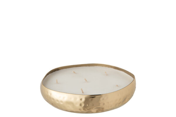 Candela Profumata Livia Metallo Oro Medium - Jolipa - immagine 2