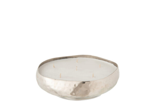 Candela Profumata Livia Metallo Argento Medium - immagine 2