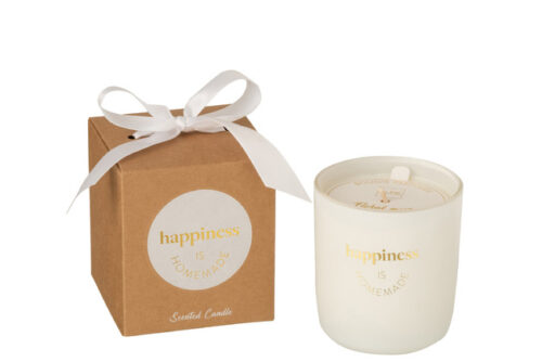 Candela Profumata Happiness Floral Mist Bianco Small – Jolipa