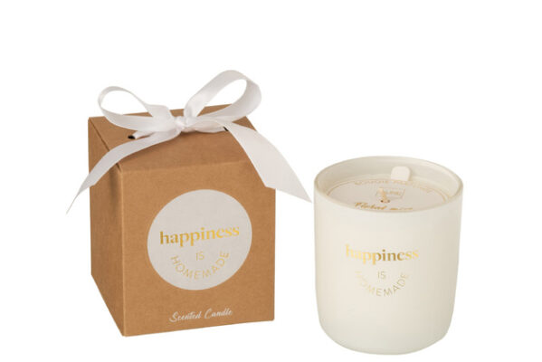 Candela Profumata Happiness Floral Mist Bianco Small - Jolipa
