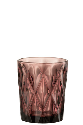 Bicchiere Mona Vetro Rosa Scuro – Jolipa