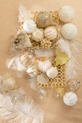 Angelo Da Sospendere Resina/Tessuto Beige/Oro - Jolipa - immagine 2