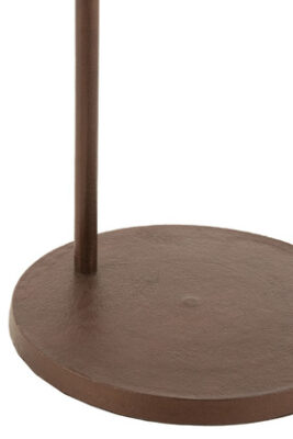 Tavolino Rotondo Metallo Marrone Scuro - Jolipa - immagine 2
