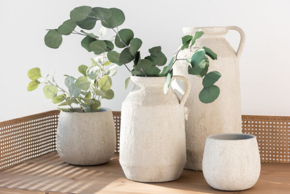 Portavasi Macchie Rugoso Ceramica Grigio Medium - Jolipa - immagine 3
