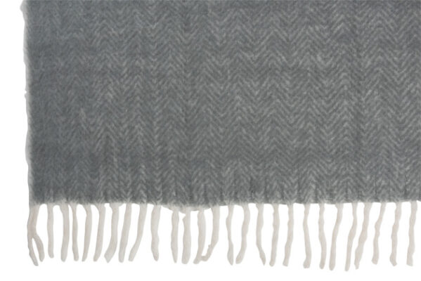 Plaid Alpha Acrilico/Lana Grigio/Bianco - immagine 2